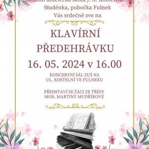 Klavírní předehrávka Martiny Mudříkové / Příspěvek