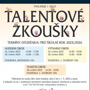 Talentové zkoušky / Příspěvek