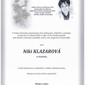 Vzpomínka na naši kolegyni / Příspěvek