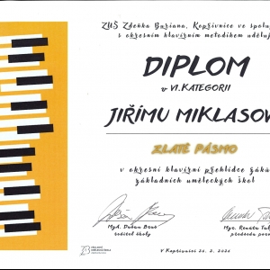 Úspěch na klavírní soutěži / Příspěvek